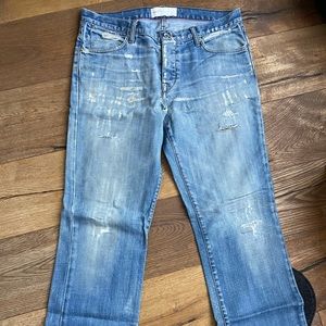 Paper Denim and cloth jeans.